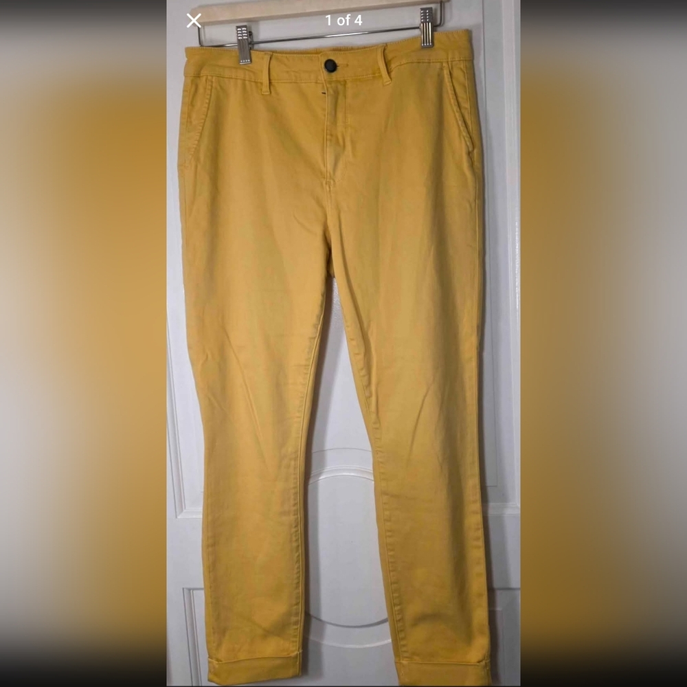 Stitch Fix Cosmic Blue Love Callie Cuffed Skinny Pant-Yellow